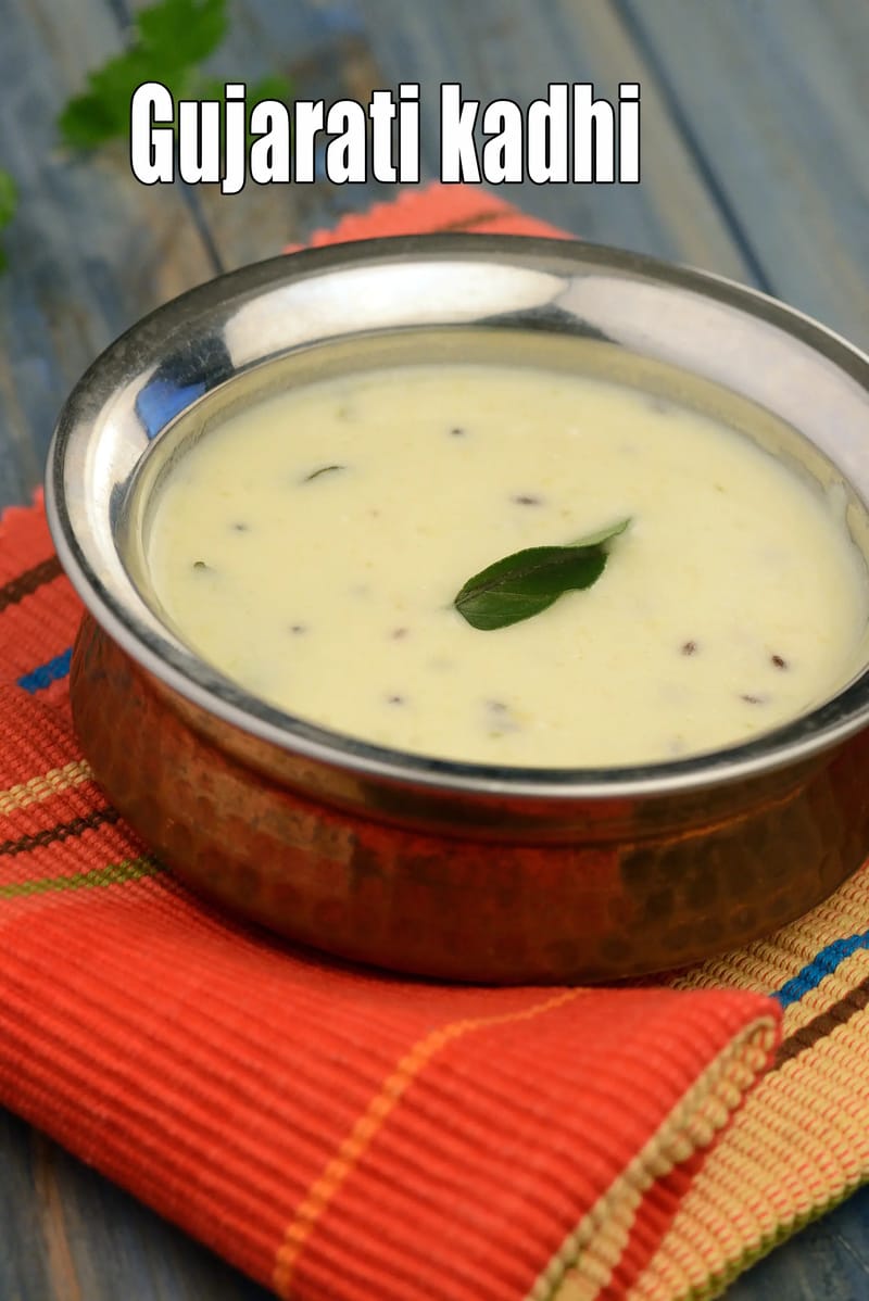 Gujarati kadhi | traditional gujarati kadhi | how to make gujarati kadhi | | Tarla Dalal