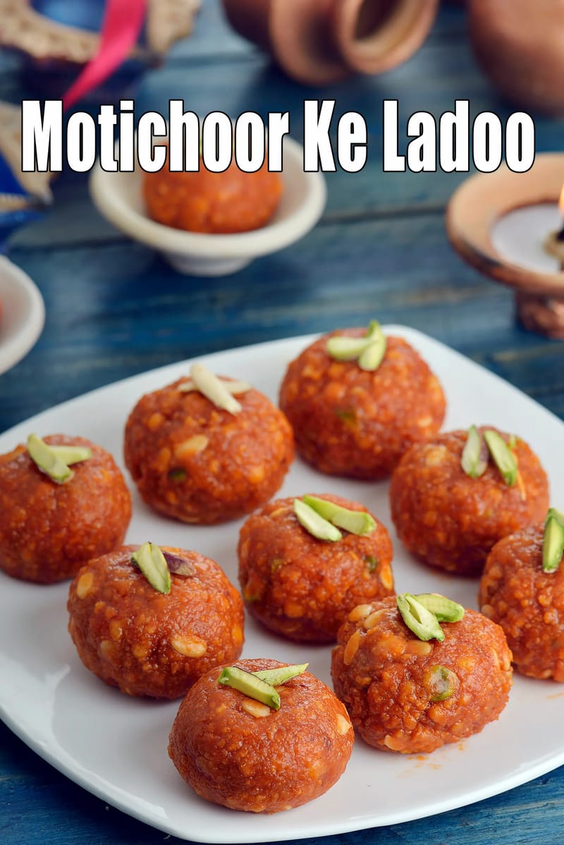 Motichoor ladoo recipe | how to make perfect motichur ladoo | motichoor ke ladoo | | Tarla Dalal