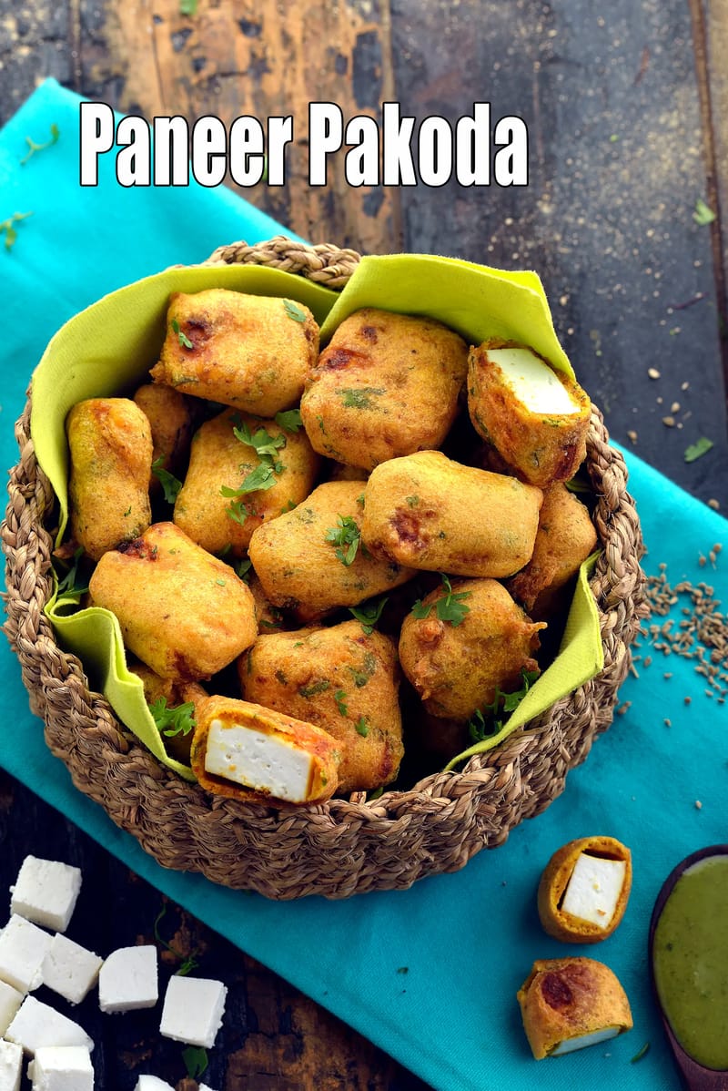 Paneer pakora | Punjabi style paneer pakora | paneer pakoda | how to make paneer pakora | | Tarla Dalal