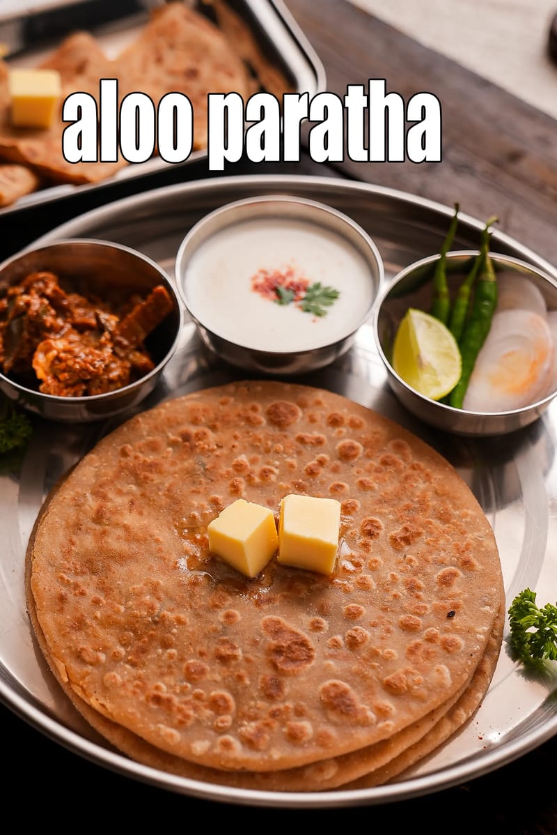 Aloo paratha recipe | how to make aloo paratha | stuffed aloo paratha | whole wheat aloo parathas | | Tarla Dalal