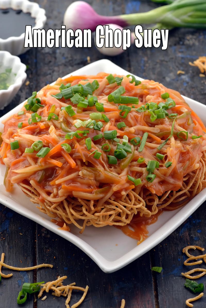 American chop suey recipe | veg american chop suey | veg chinese chopsuey recipe | | Tarla Dalal