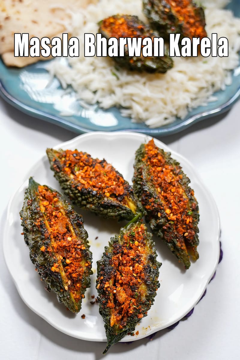 Masala bharwa karela recipe | stuffed bitter gourd | chatpata bharwa karela | | Tarla Dalal