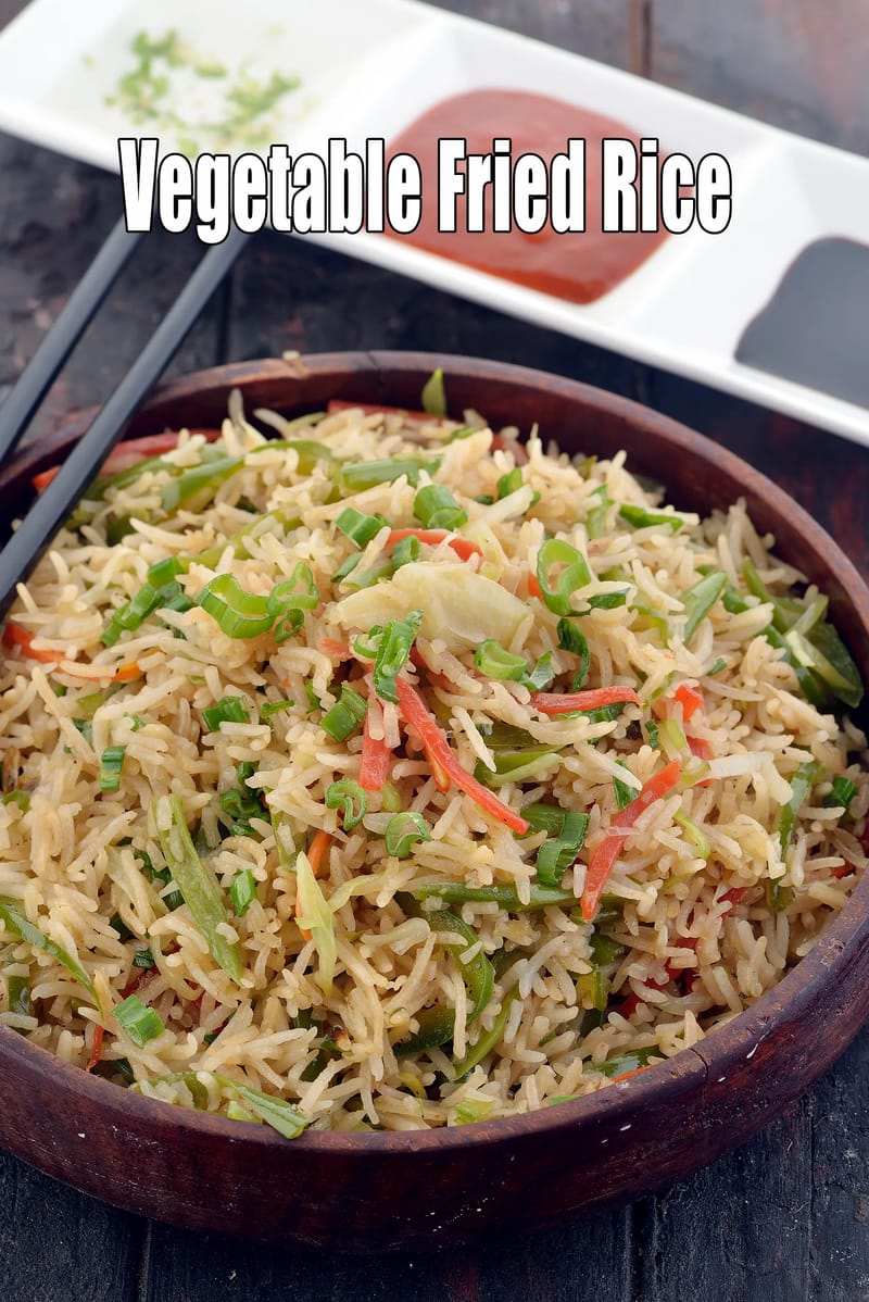 Chinese vegetable fried rice recipe | veg Chinese fried rice | Indo-Chinese veg fried rice | Indian style Chinese vegetable rice | | Tarla Dalal
