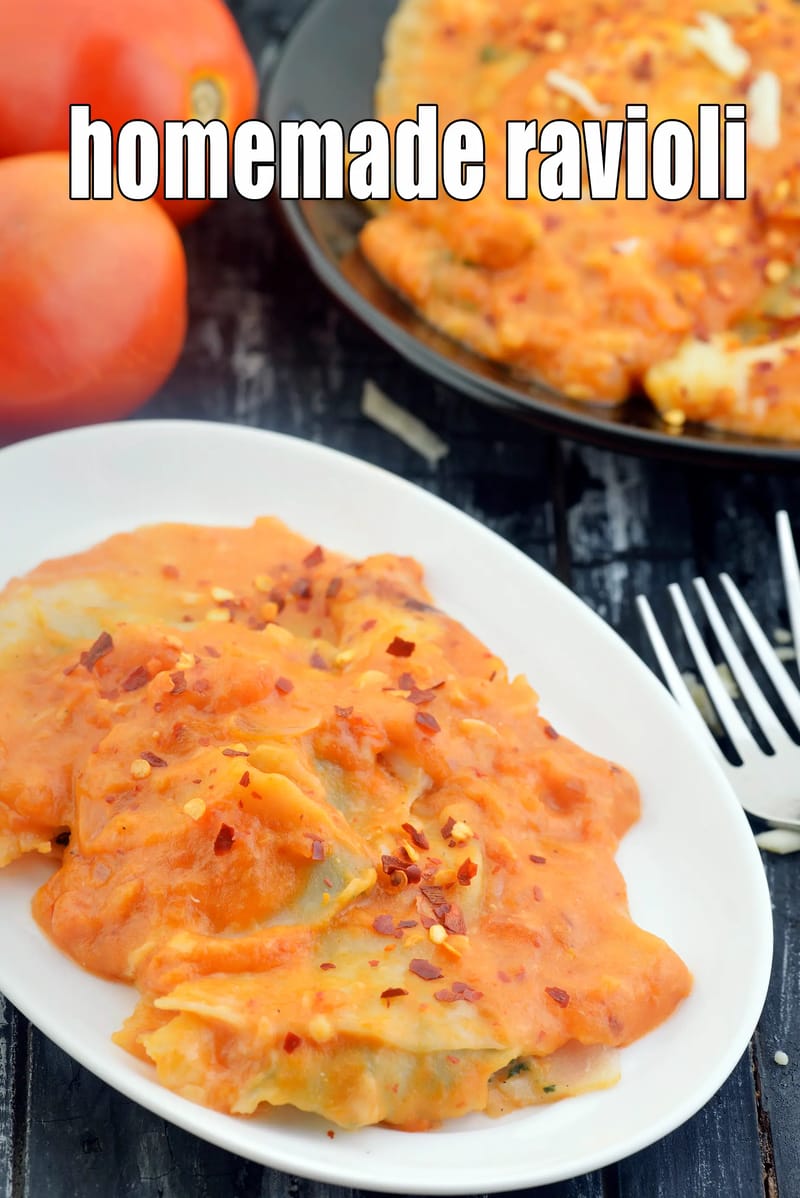 Homemade ravioli recipe | veg ravioli in pink sauce | eggless ravioli | spinach and cheese ravioli | | Tarla Dalal