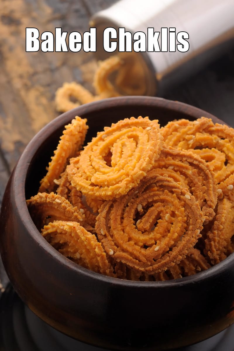 Baked chakli recipe | low fat chakli | baked rice flour chakli | homemade rice flour chakli | | Tarla Dalal