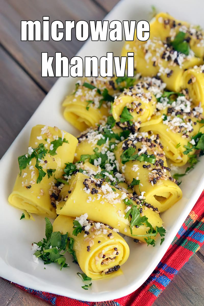Microwave khandvi recipe | Gujarati khandvi recipe in microwave | | Tarla Dalal