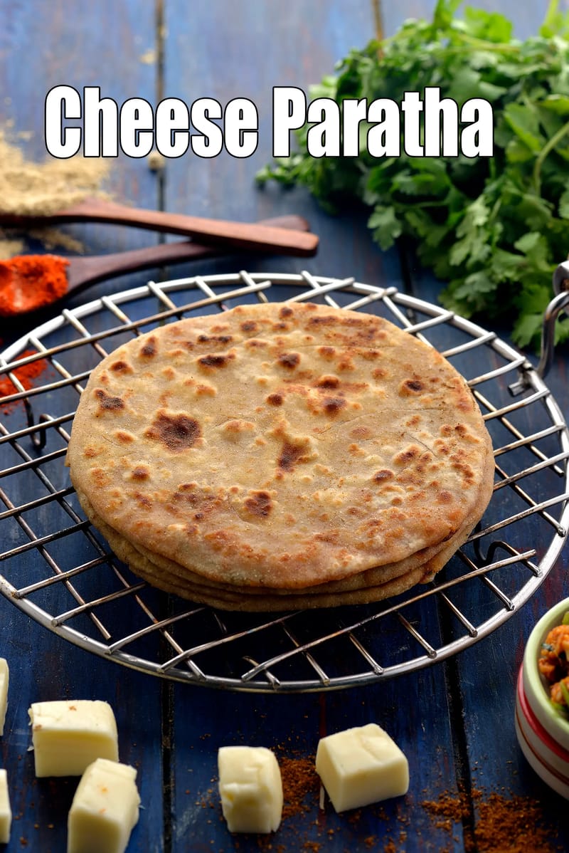 Cheese paratha recipe | cheese paratha with whole wheat flour | healthy cheese paratha | how to make cheese paratha | | Tarla Dalal