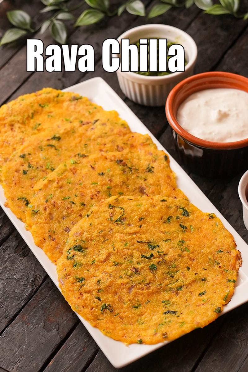 Rava chilla recipe | sooji ka cheela | suji ka cheela | instant sooji chilla - Indian breakfast | | Tarla Dalal