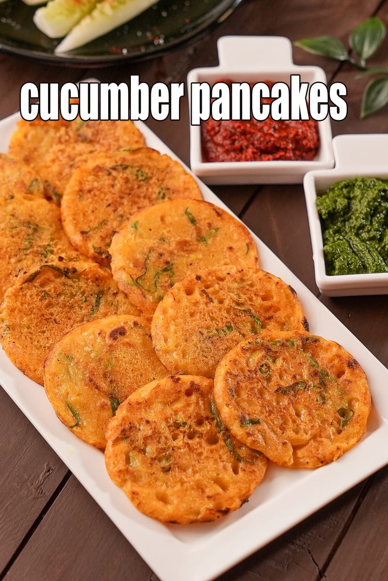 Cucumber pancakes recipe | Indian savoury cucumber pancakes | cucumber chilla | cucumber thalipeeth | | Tarla Dalal