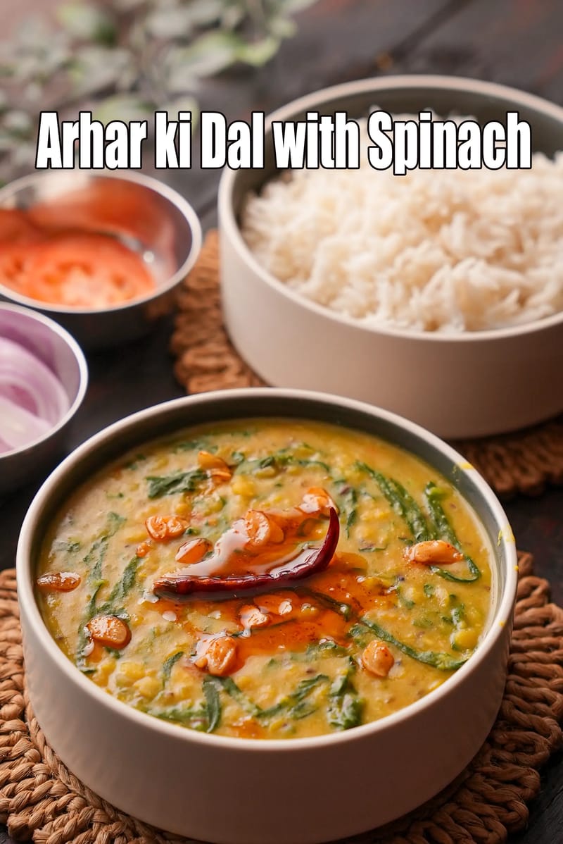Arhar ki Dal with Spinach, Punjabi Toovar Aur Palak ki Dal | Tarla Dalal