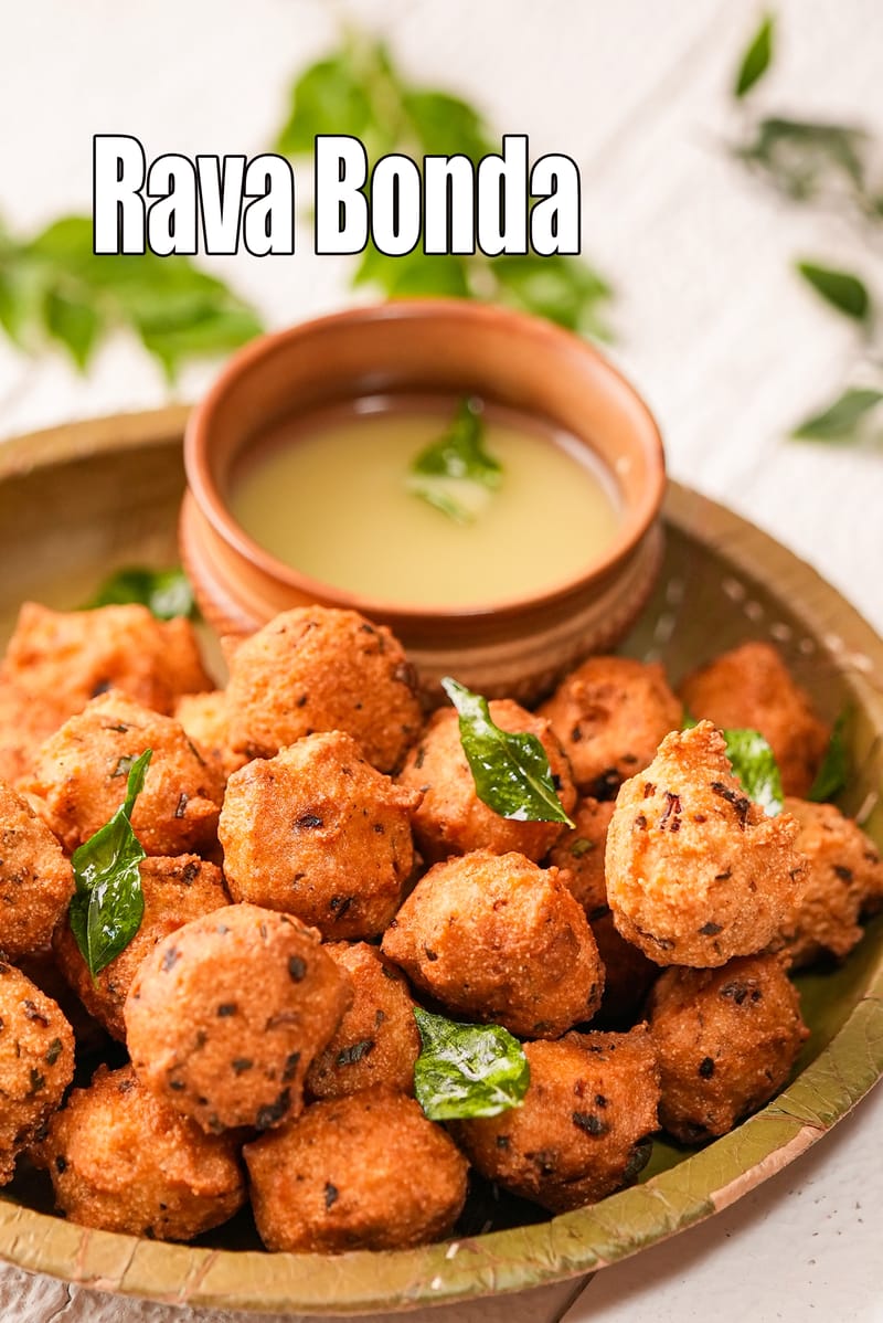 Rava Bonda Recipe | Tarla Dalal