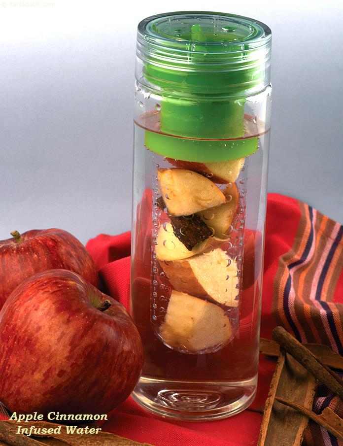 Apple Cinnamon Infused Water | Tarla Dalal