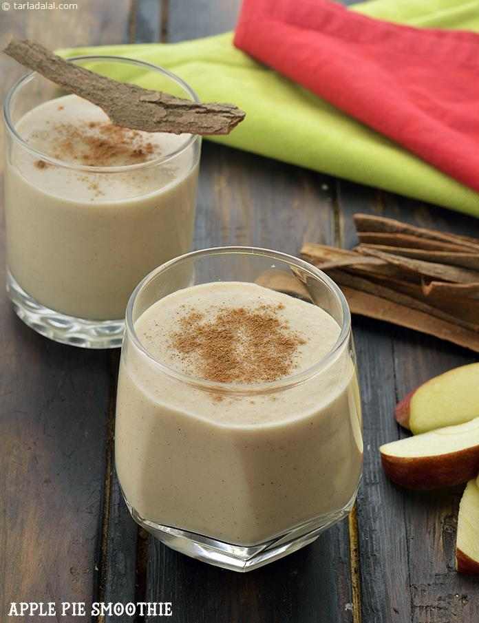 Apple Pie Smoothie, Stewed Apple and Cinnamon Smoothie | Tarla Dalal