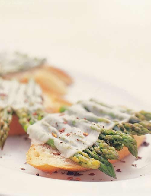 Asparagus Bruschetta | Tarla Dalal