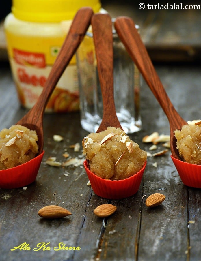 Atte Ka Sheera Recipe (Halwa) | Tarla Dalal