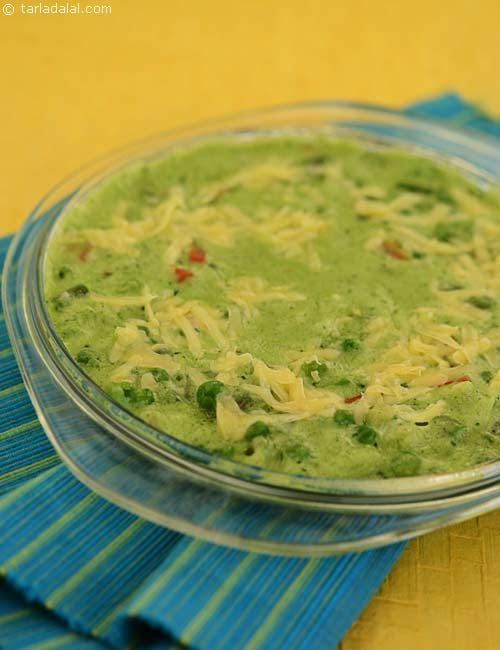 Baked Vegetables in Spinach Sauce  | Creamy Spinach Vegetable Bake | Baked Veggies in Spinach Puree | | Tarla Dalal