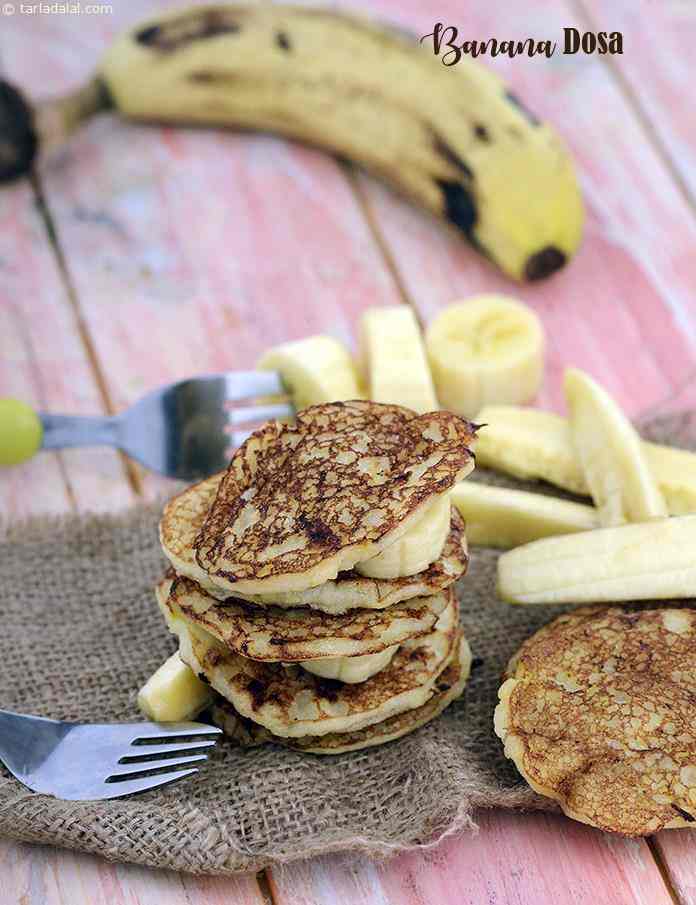 Banana Dosa ( Finger Foods for Kids ) | Tarla Dalal
