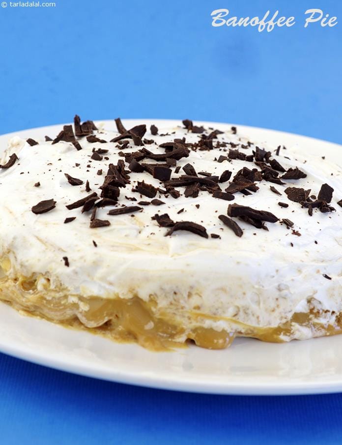 Banoffee Pie, Eggless Banoffee Pie | Tarla Dalal