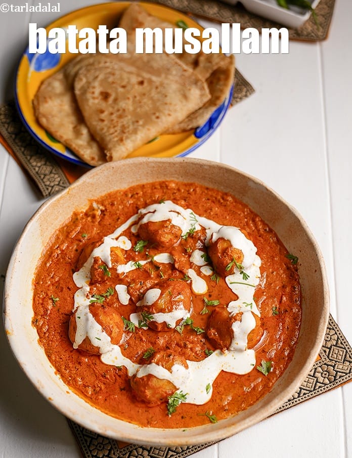 Batata Musallam Recipe (Mughlai Aloo Masala) | Tarla Dalal