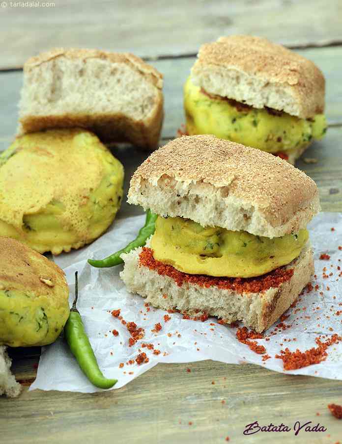 Batata Vada, Non Fried Batata Vada Snack | Tarla Dalal