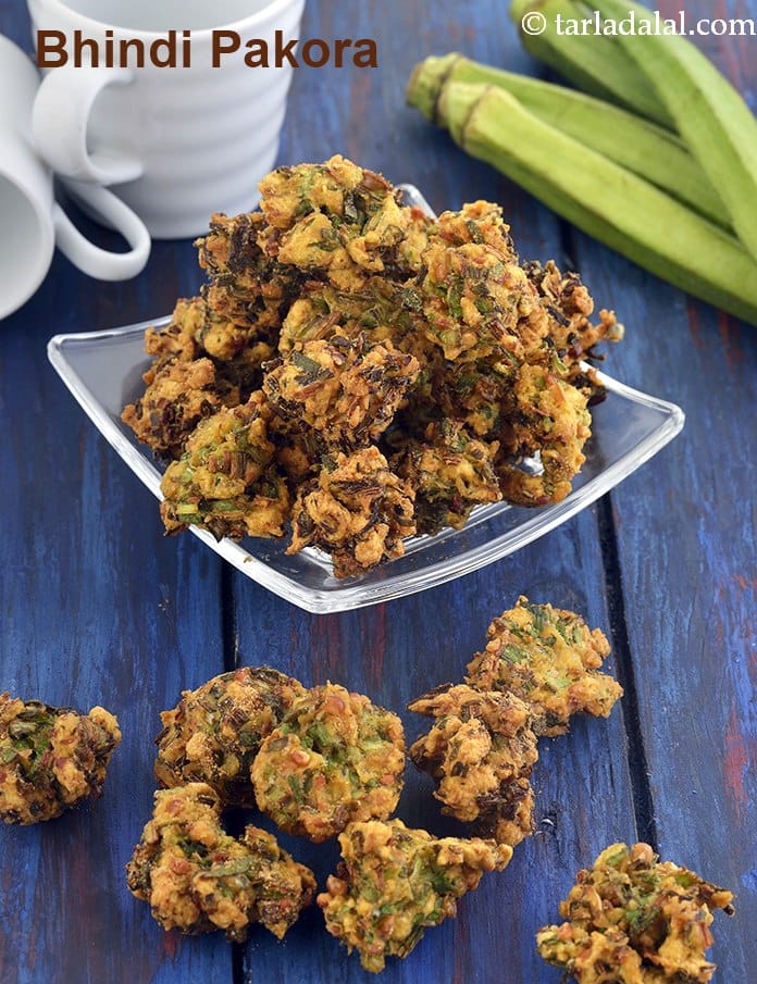 Bhindi Pakora, Bhindi Pakoda | Tarla Dalal