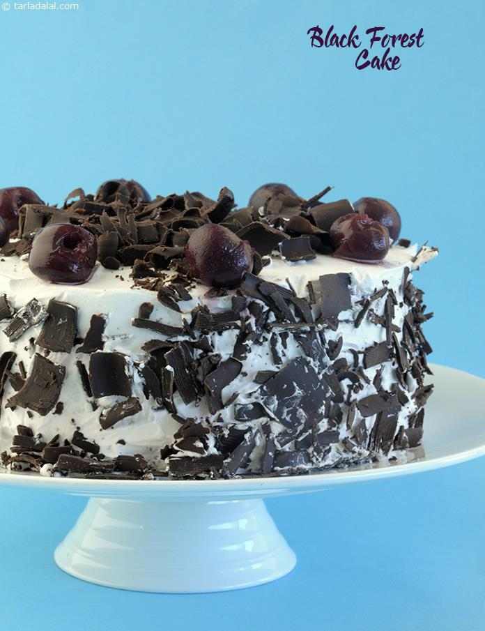 Eggless Black Forest Cake, Black Forest Cake Recipe | Tarla Dalal