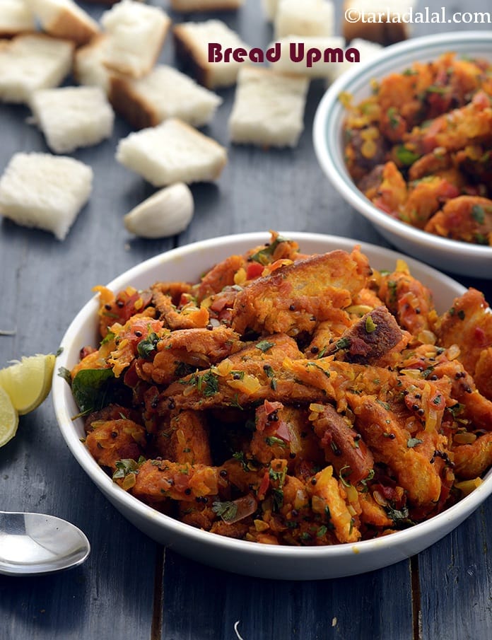 Bread upma recipe | how to make bread upma | South Indian style bread upma | | Tarla Dalal