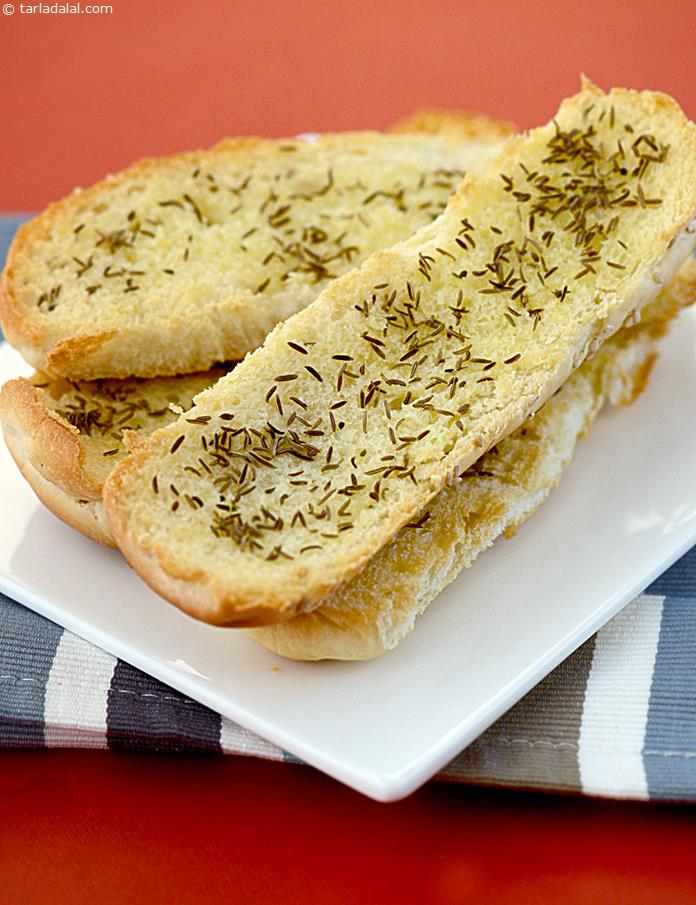 Caraway Seed Toast | Tarla Dalal