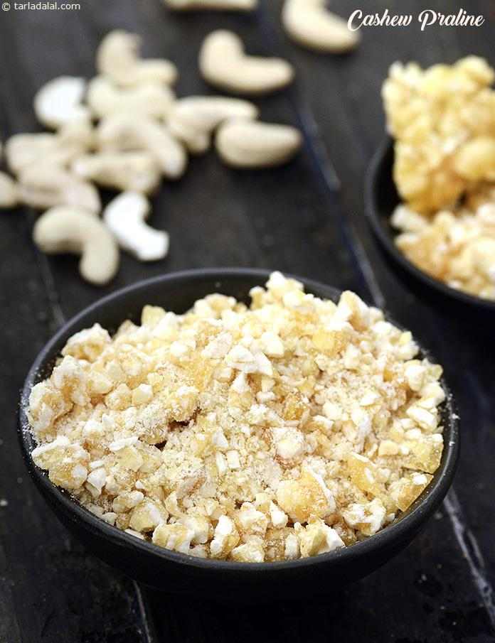 Cashew Praline | Tarla Dalal