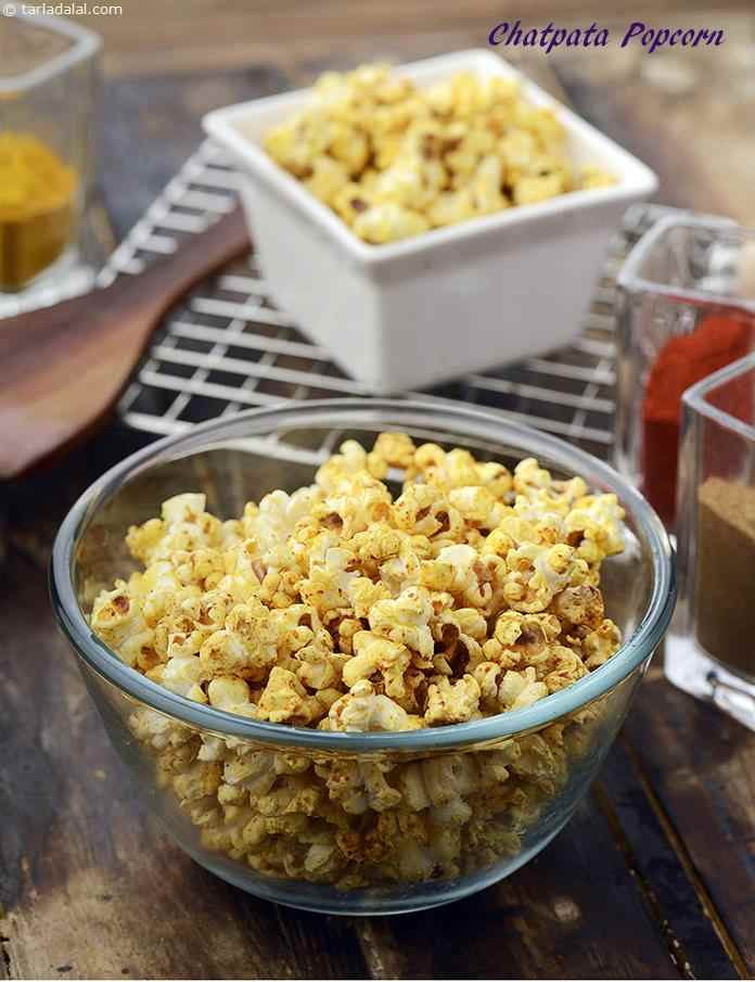 Chatpata Popcorn ( Tiffin Treats) Recipe | Tarla Dalal
