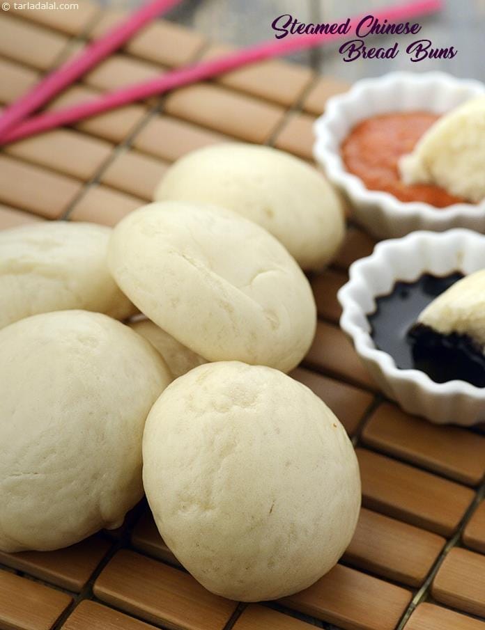 Steamed Chinese Bread Buns recipe | Tarla Dalal