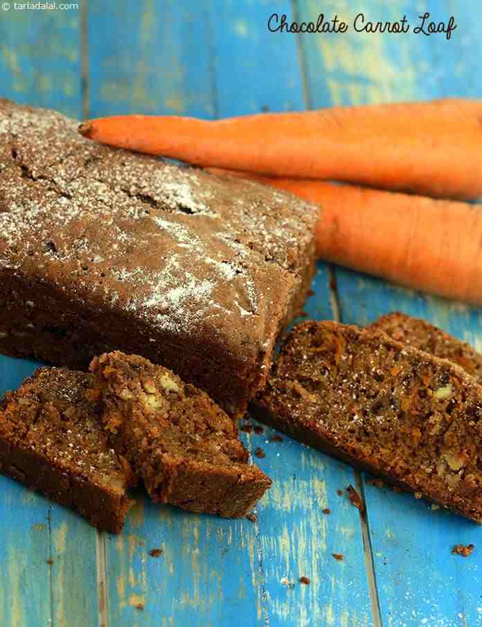Chocolate Carrot Loaf | Tarla Dalal