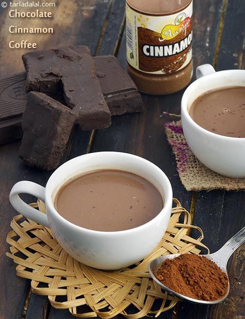 Chocolate Cinnamon Coffee | Tarla Dalal