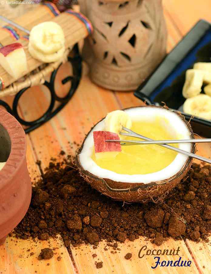 Coconut Fondue | Tarla Dalal
