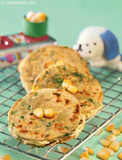 Corn Parathas ( Growing Kids Recipe) | Tarla Dalal