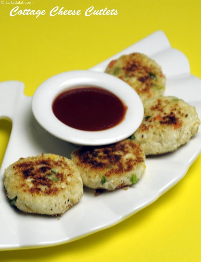 Cottage Cheese Cutlets | Tarla Dalal