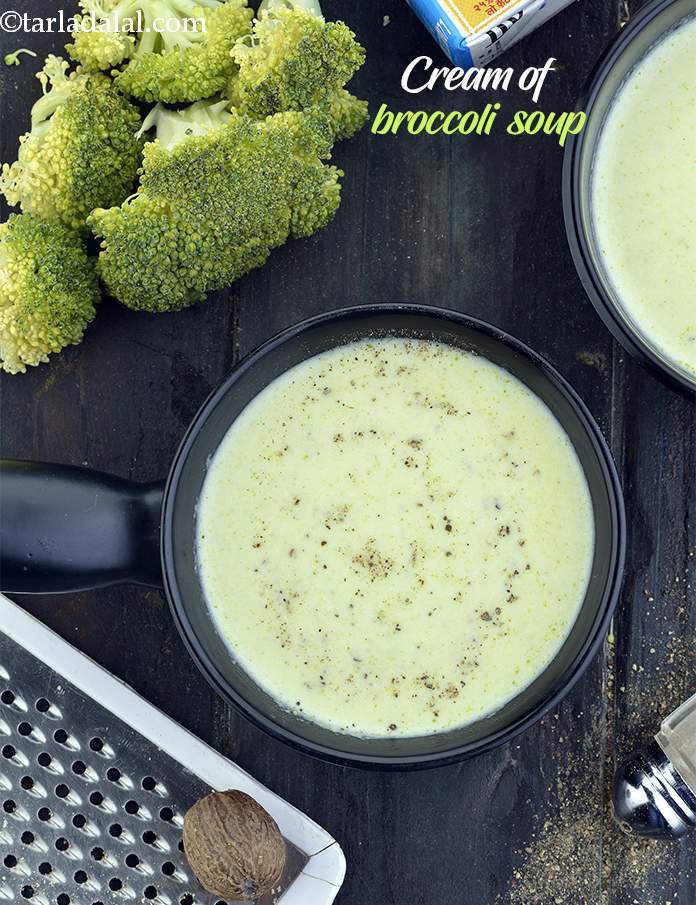 Cream Of Broccoli Soup ( Jain International Recipe) | Tarla Dalal