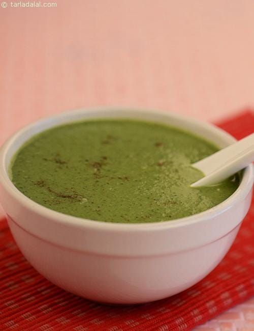 Cream Of Lettuce Soup,  Microwave Recipe | Tarla Dalal