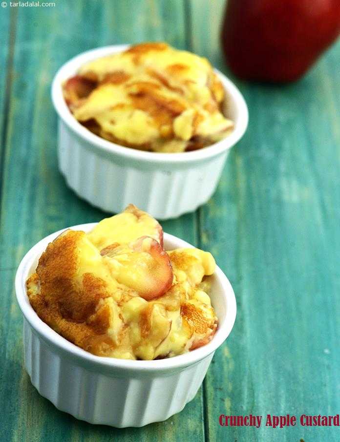 Crunchy Apple Custard | Tarla Dalal