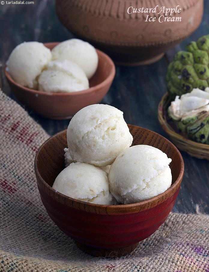Custard Apple Ice Cream | Tarla Dalal