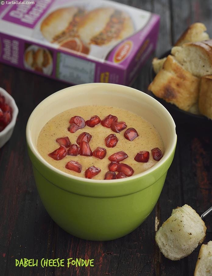 Dabeli Cheese Fondue | Tarla Dalal