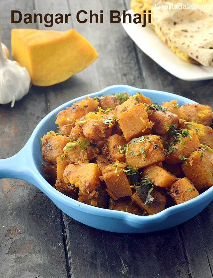 Dangar Chi Bhaji Recipe (Lal Bhoplyachi Bhaji) | Tarla Dalal