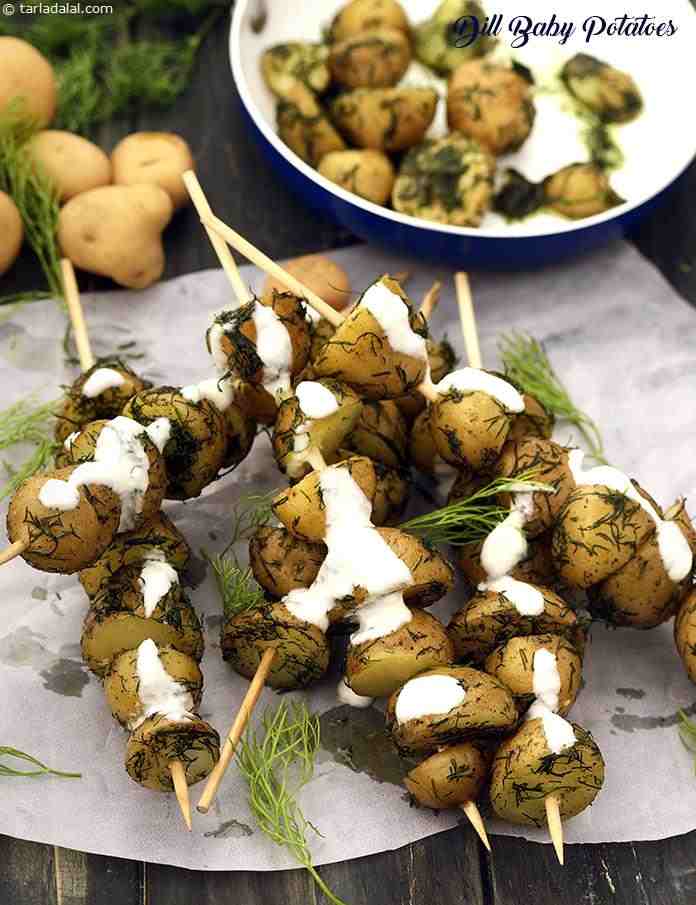 Dill Baby Potatoes | Tarla Dalal
