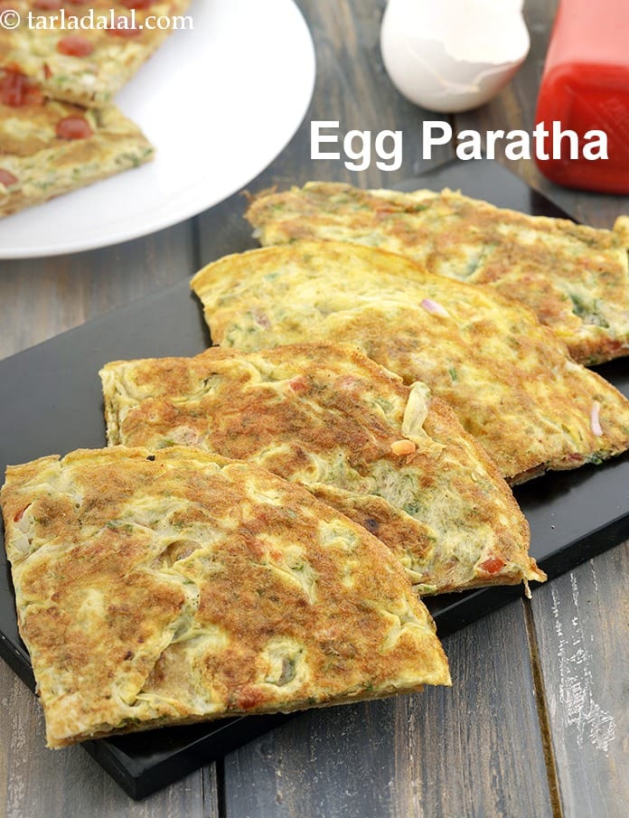Egg paratha recipe | anda paratha with whole wheat flour | healthy Indian egg paratha | | Tarla Dalal