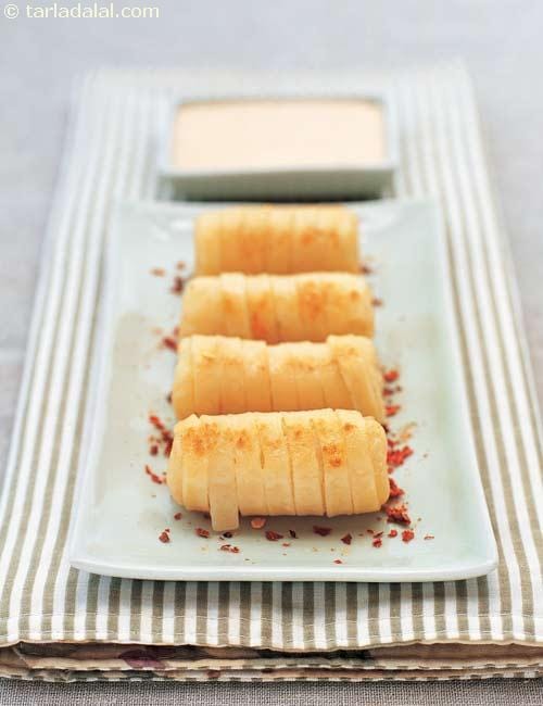 Fettuccine Potato Rolls | Tarla Dalal