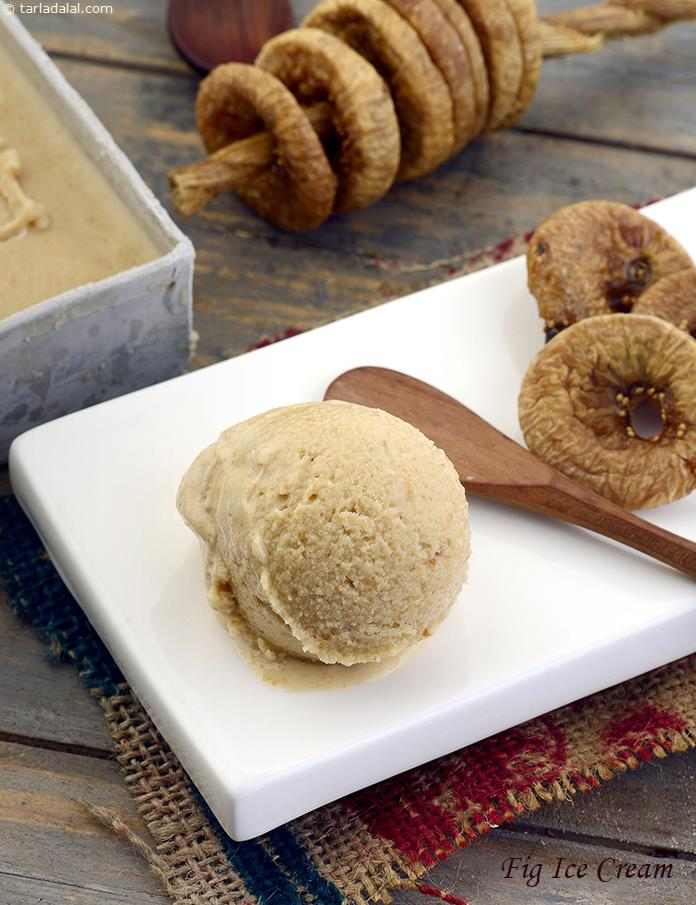 Fig Ice Cream, Anjeer Ice Cream Recipe | Tarla Dalal