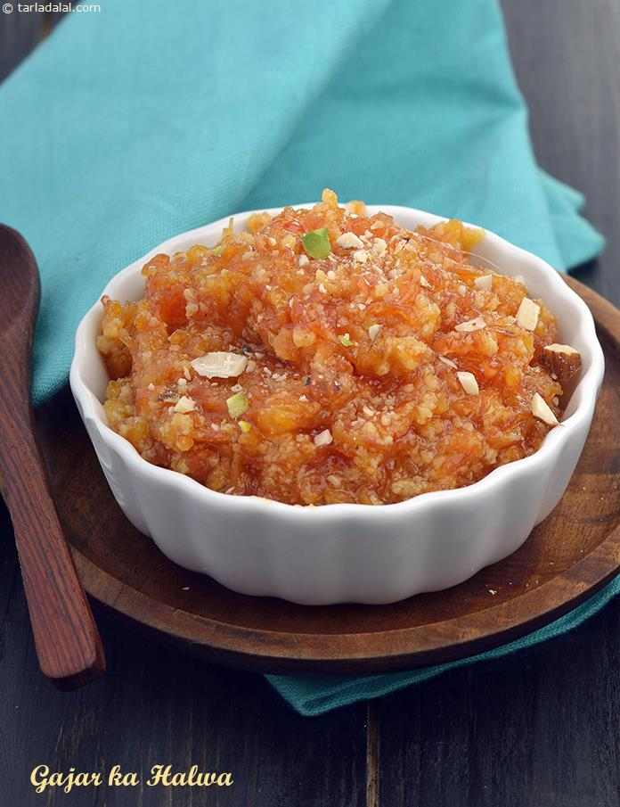 Gajar ka Halwa, Microwave Gajar ka Halwa | Tarla Dalal