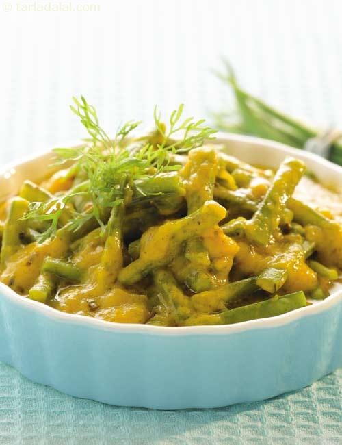 Gavar Pumpkin Vegetable ( Nutritious Recipe For Pregnancy) | Tarla Dalal