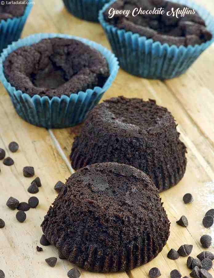 Gooey Chocolate Muffins | Tarla Dalal