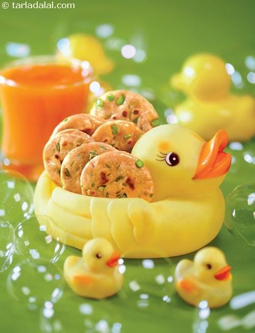 Green Peas and Paneer Mini Parathas | Tarla Dalal